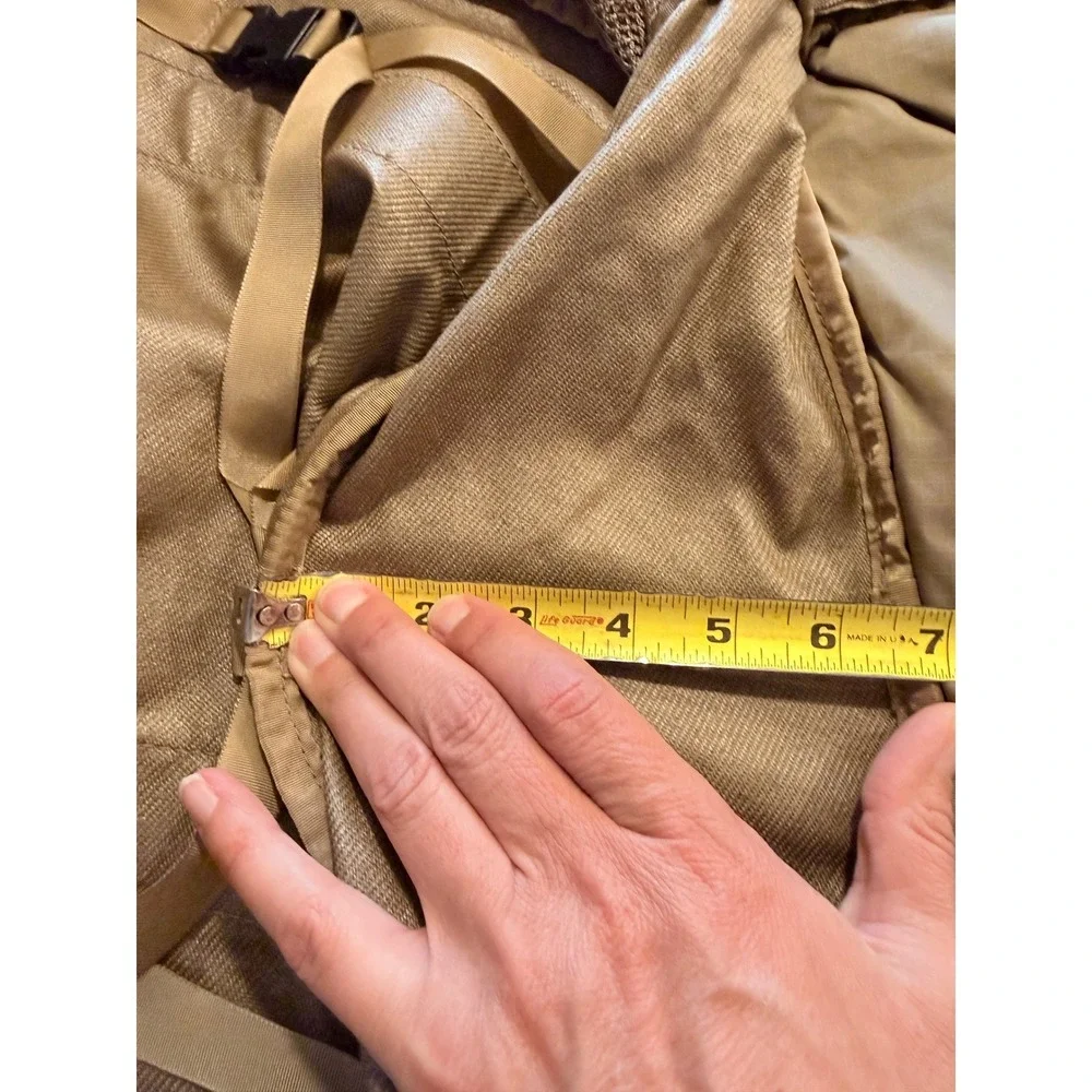Eddie Bauer Vintage Canvas Leather Trim Duffle Bag Tan Weekend Travel Carry On